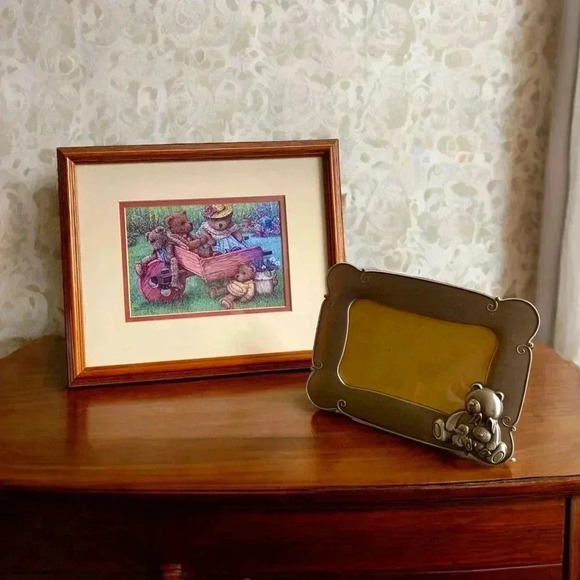 Baby Nursery Home Decor with Teddy Bear Photo Frame and Hanging Bears Picture - Picture 8 of 8